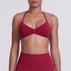 European and American Style Thin Strap Beauty Back Halter Sports Bra for Women, Pilates Yoga Tank Top, Seamless Fitness Underwear Camisole