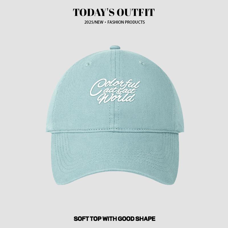 New Model of Larger and Deepened Big Head Circle Hat for Women's Baseball Cap Soft Top for Women's Summer Letters Versatile Alphabet Baseball Cap