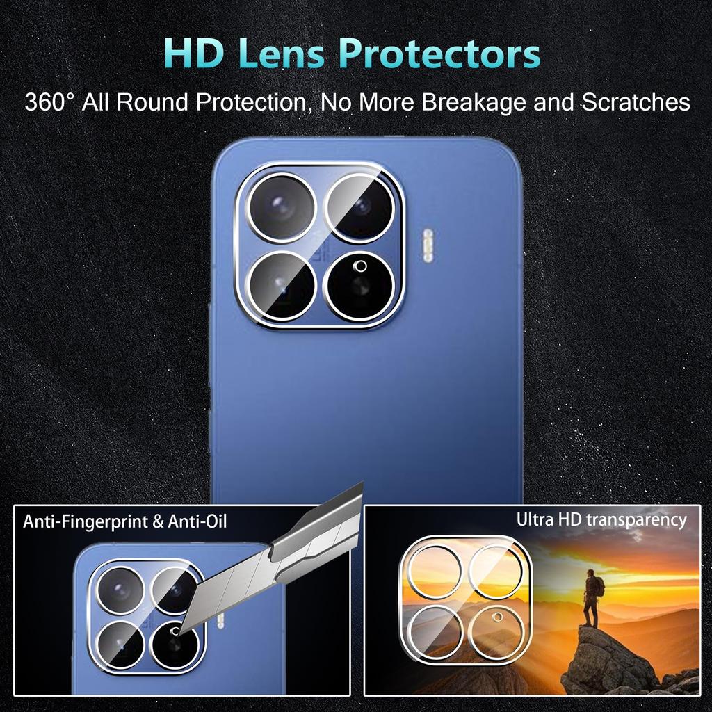 6IN1 3+3 Pack HD Clear Tempered Glass Screen Protector Camera Lens Film for Xiaomi 17T / 17T Pro