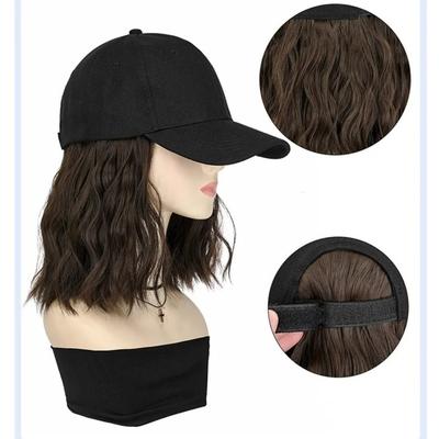 Mode Integrierte Perücke Schirmmütze Wellen Lockig Bobo Baseballkappe Hip Hop Gorras Mädchen