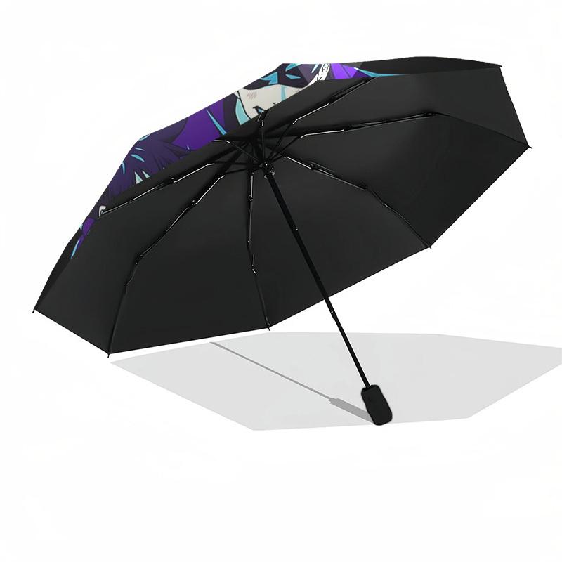 1pc Jujutsu Kaisen Characters Auto-Folding Umbrella - Portable 3-Fold Design, 8-Bone Iron Frame Outdoor Umbrella, Perfect Gift for Fans, Travelers, Da