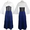 Ages Cosplay Middle Clothing Belted Dress Party Dresses Polyester Women Retro