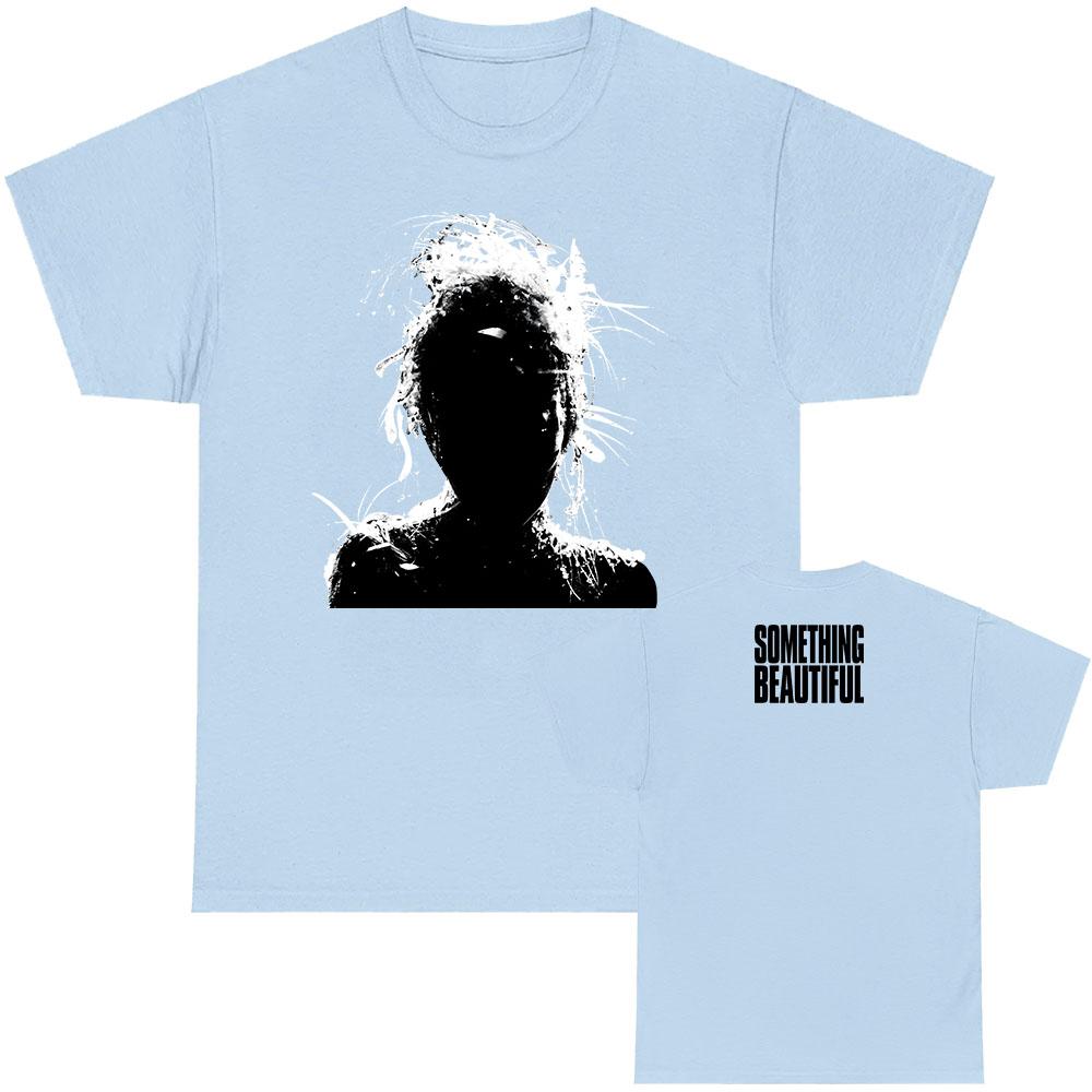 Miley Cyrus Something Beautiful Album T-shirt Cotton Summer Short Sleeve Tshirts for Men Unisex Streetwear Singer Graphic Tees