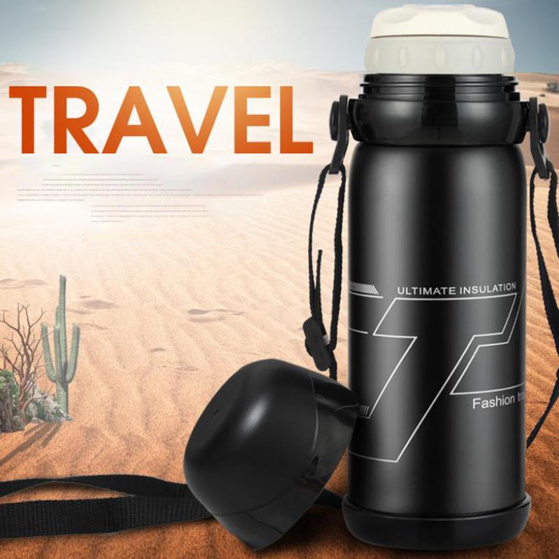 WTEMPO 800ML Stainless Steel Vacuum Flask Outdoor Sports Large Capacity Kettle Coffee Tea Water Bottle Milk Insulation Cup