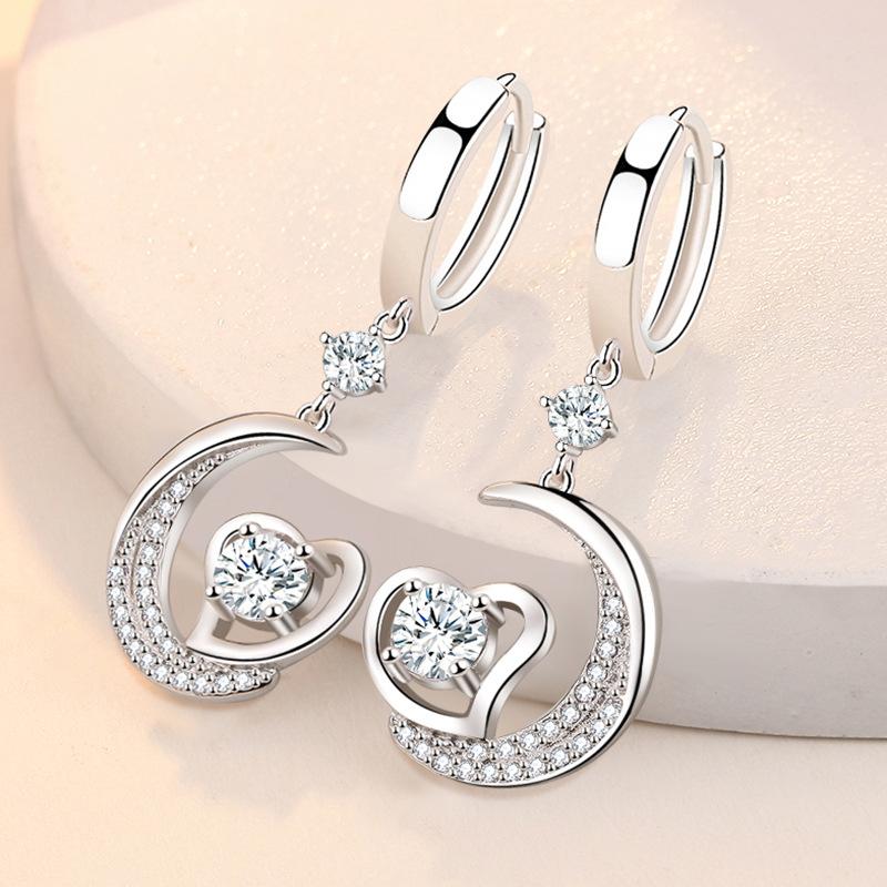 925 Sterling Silver Claws Stud Earrings with Crystal AAA CZ Stone Modern Design Fashion Versatile Accessories Women Jewelry