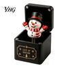 Holiday Party Supplies Christmas Magic Gift Box, Spring-Loaded Pop-Up 3D Santa Claus Figurines Snowman Angel Elk Trick Box for Xmas Parties,