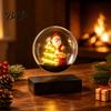 Magnetic Levitation Christmas Sleigh Santa Claus Ornament, Floating Lighted Tree with Rotating Magical Hovering Decor Base And Warm LED Lights