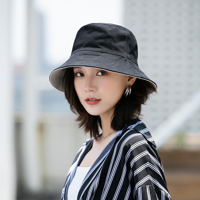 Double-sided Bucket Hat Internet Celebrity Trendy Versatile Sunshade Sun Protection Sun Hat Summer Hat