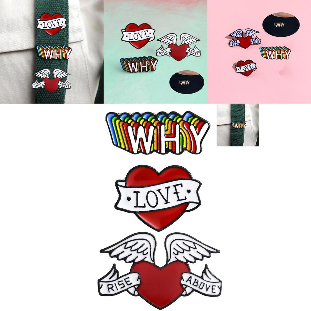Heart-shaped Alloy Badge Pin For Fashionable Decoration And Multifunctional Use