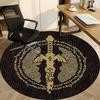 1pc Legend Office Round Area Rug, Under Office Chairs Bedroom Living Room Home Decor  a1016245