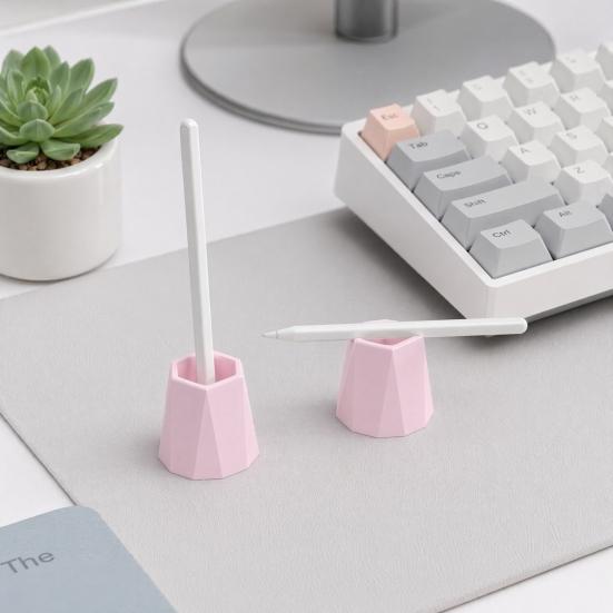 Polygonaler Stifthalter, 3D-gedruckter geometrischer Schreibtisch-Organizer für Stylus & dünne Stifte, Büro-Heim-Schreibtisch-Dekoration