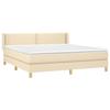 Sommier à lattes avec matelas - Maison Exclusive - Crème - 180 x 200 cm - Tissu (100% polyester)