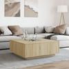 Infinity LED Coffee Table in Sonoma Oak 100 x 100 x 40 cm