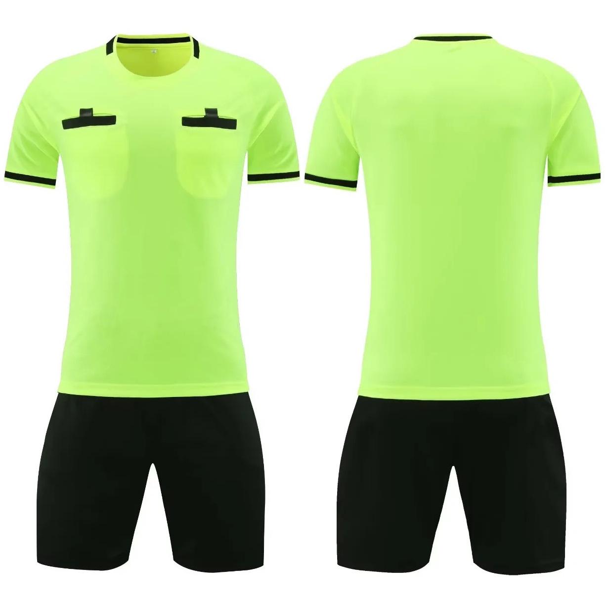 Unisex Football Referee & Goalkeeper Quick-Dry Breathable Training Kit with Short Sleeve Jersey XXL