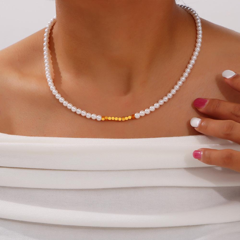 

Элегантное ожерелье-цепочка с цирконами, полностью покрытое камнями, для женщин, квадратные бусины из нержавеющей стали, женский чокер на шею, свадьба, циркон оптом