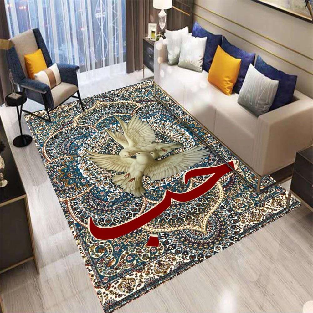Retro Persian Style Deer Animal Carpet Living Room Sofa Bedroom Kitchen Entrance Door Mat Non-Slip Home Decoration Rug