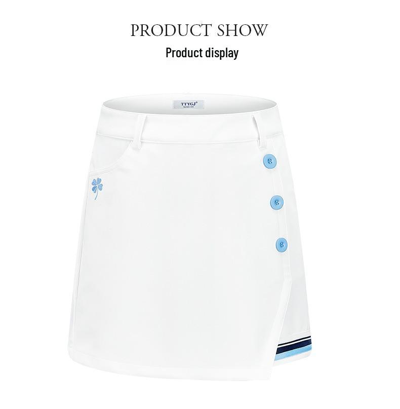 TTYGJ Women's Pleated A-line Golf Skirt - Slimming, Anti-Exposure, Autumn/Winter Outdoor Sports Wear