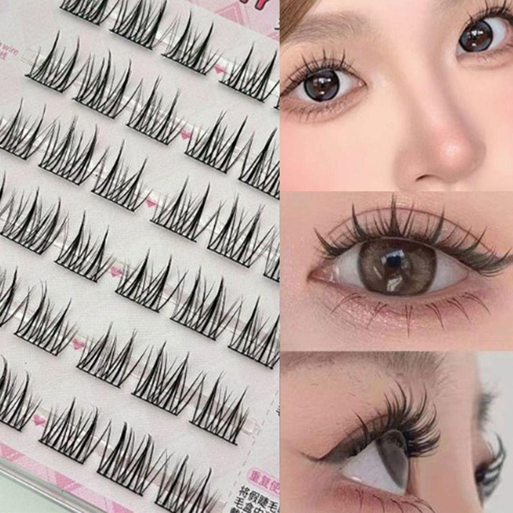 

No Glue Cluster Lashes 6 Rows Individual Lashes High Quality Soft Idol Lash Clusters 10