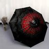 Dark Web Spider Web Wall Art DecorUmbrella with Cute Design, Portable 3-Fold Compact Umbrella for Men & Women, Valentine's Day Mother's Day Halloween