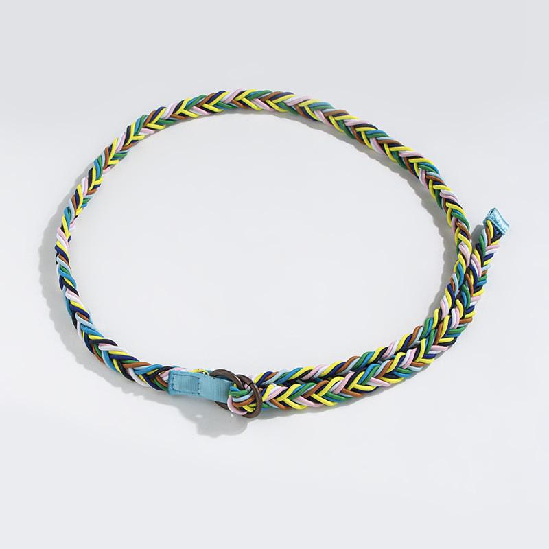 Woven Trendy Boho Waist Belt With Colorful Rope For Accessories Womens