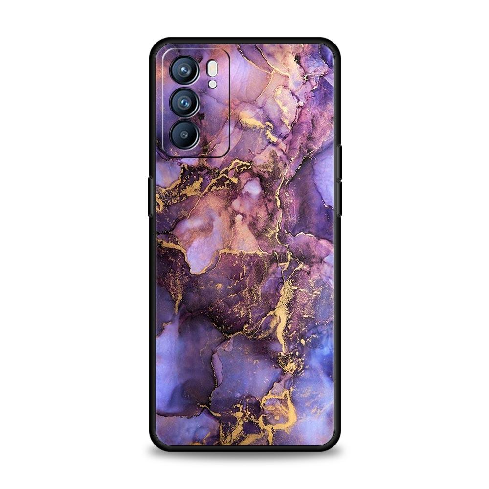 Phone Case For Oppo Find X6 Pro X5 A54 A53 A52 A9 A15 A95 A17 A16 A76 A74 A57 A31 Reno8 Reno7 Reno6 Pro 5G Cover Marble