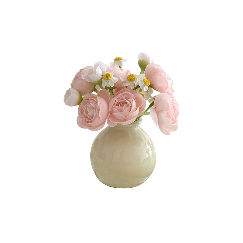 

1 Set Home Decoration Gift Ceramic Vase Artistic Desktop Ornament Photography Prop Multi-Color