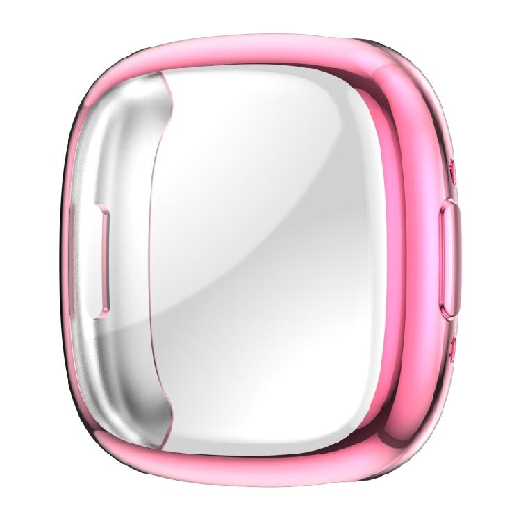 

Case Comfortable Screen Protector TPU Cover for FitbitVersa 4 Anti-scratch f рожевий