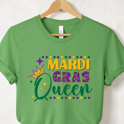 Mardi Gras Queen Shirt, Let the Shenanigans Begin Fleur De Lis Carnival Beads Nola T Shirt, Fat Tuesday Parade Beads, Festival New Orleans