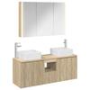 Conjunto de Armários de Banheiro 4 Peças Material à Base de Madeira Sonoma Oak