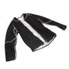 Sauna Jacket Zipper Body Shaping Rapid Thermal Cycling Elastic Sweat Sauna Jacket for Exercising Silver Inner with Long