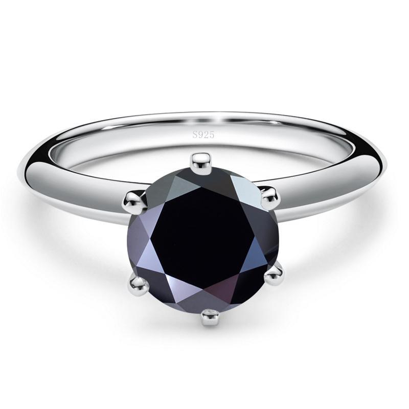 

Каблучка Bague Ringen 5ct 11mm Велика справжня каблучка з муассаніту для жінок S925 Sterling Silver Ювелірні вироби Подарунок на річницю весілля 5ct No.9 чорний