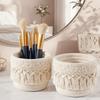 Cotton Rope Tassels Storage Basket Round Pen Holder Makeup Brush Storage Box  Office Ornament