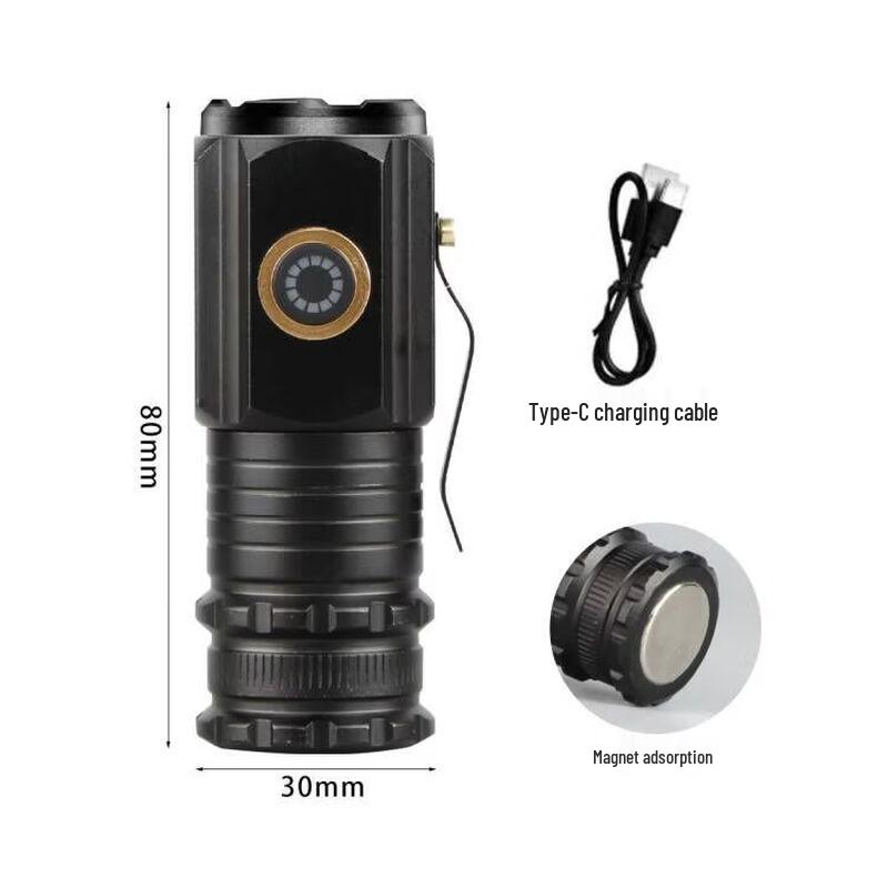 NuFeng Outdoor Super Bright Mini Three-Eye Flashlight