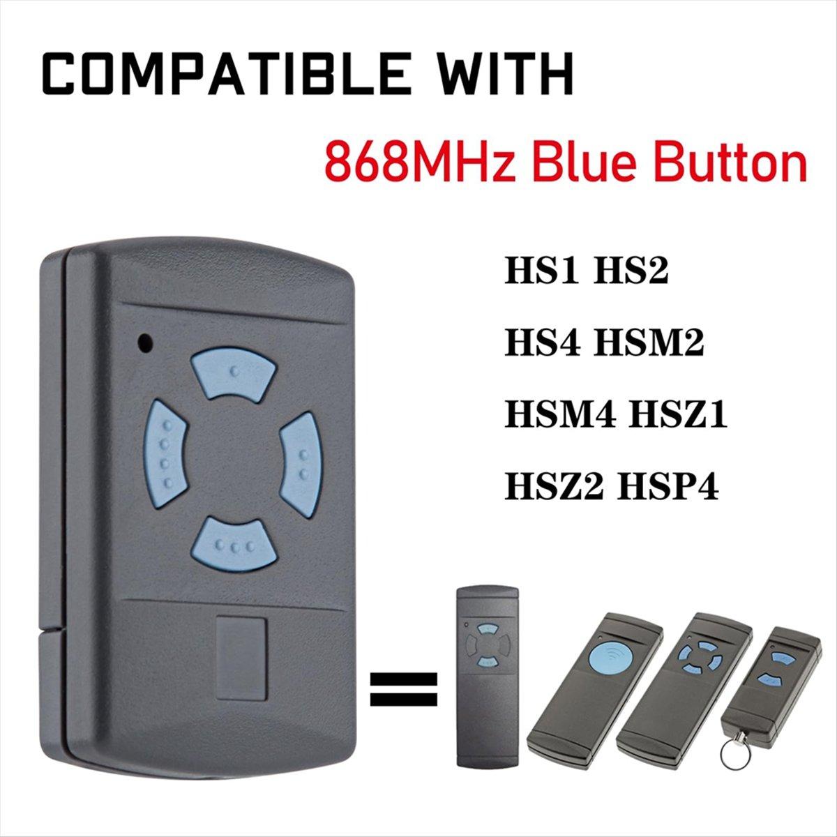 2 шт. Пульт-передатчик для гаражных ворот для HSM4-868 HSE2-868 HS4-868 HSM2-868 868 МГц Брелок для открывания ворот China Mainland