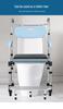 Multi-functional Aluminum Alloy Elderly Shower & Toilet Wheelchair with Armrests & Wheels