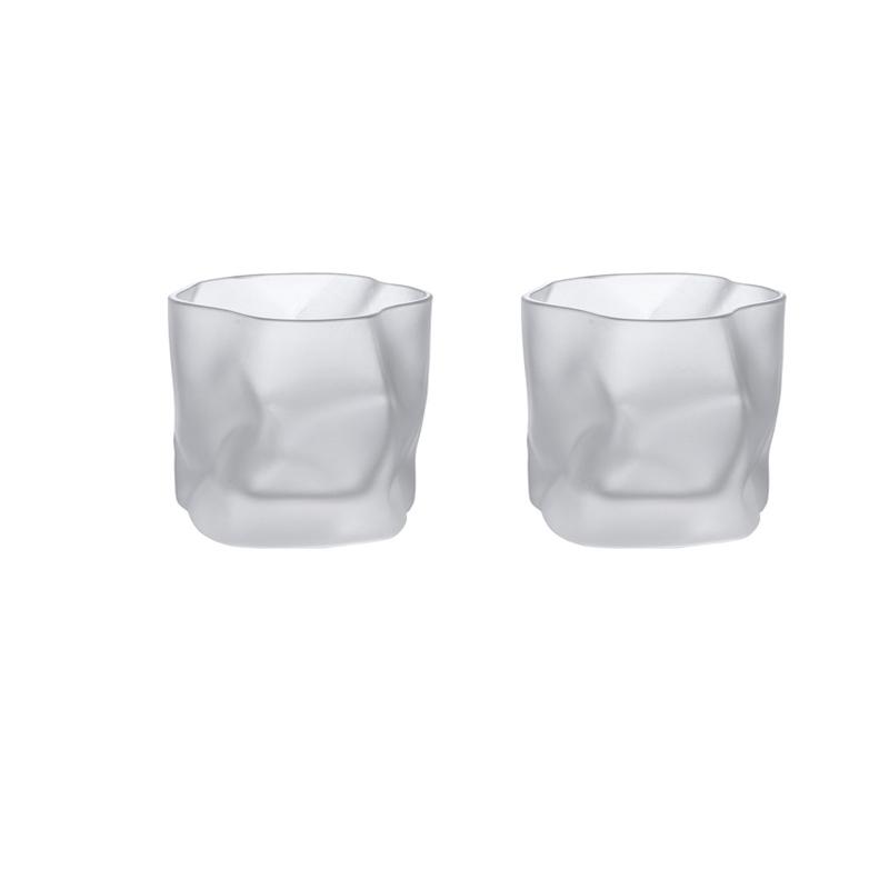 280ml 9.7oz Creative Irregular Glass Cup Art Design Whiskey Cocktail Glasses Juice Cold Drink Cups Lemon Water Milk Coffee Mugs