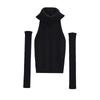 Sexy Slim Fit Turtleneck Sleeveless Knit Sweater Short Top Women