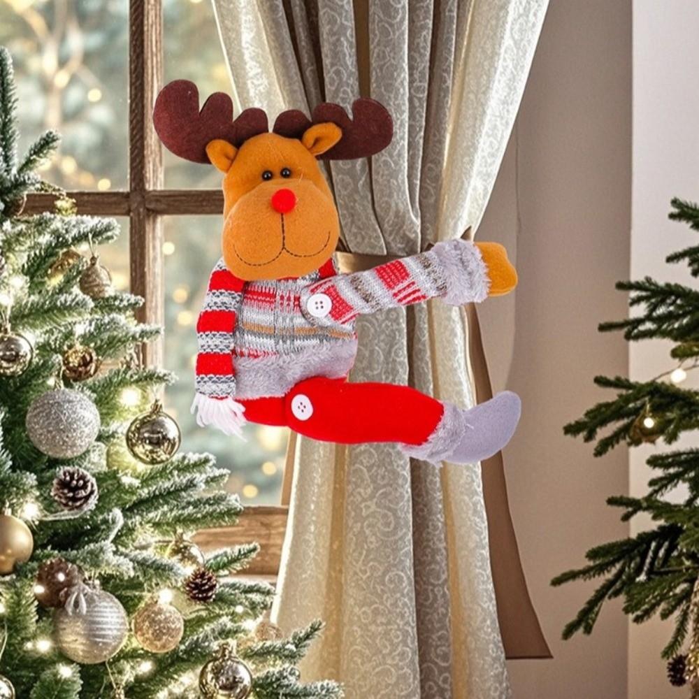Plush Window Curtain Buckles Magic Tape Curtain Strap New Christmas Curtain Tieback  Home Decor