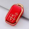 Suzuki Jimny 3-Button TPU Car Key Case Cover - Gold Edge