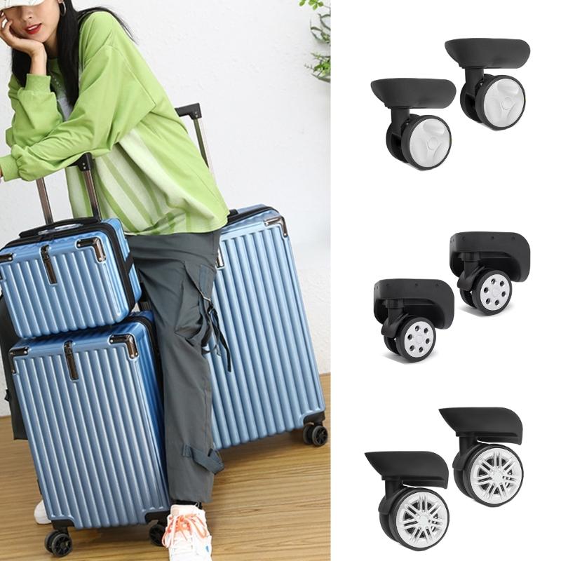 1Pair Luggage Wheels Suitcase Replacement Wheel Roller Hardware Repairing Kit 360 Degree Spinner Caster Heavy Duty Wheel