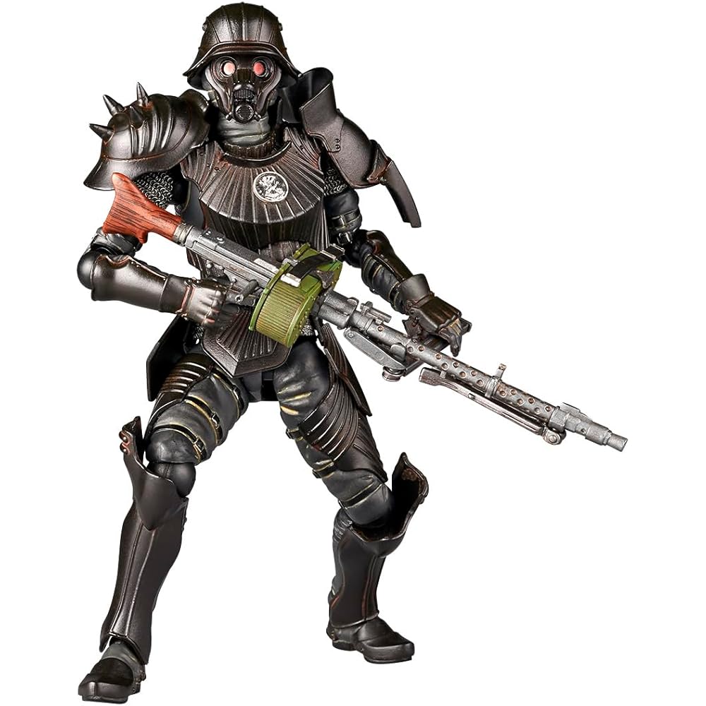 Kaiyodo Takeya Style Jizai Okimono Protect Gear  34th Type Special Increased Armor  Black Ver. Approximately 150mm tall, non-scale PVC & ABS painted a