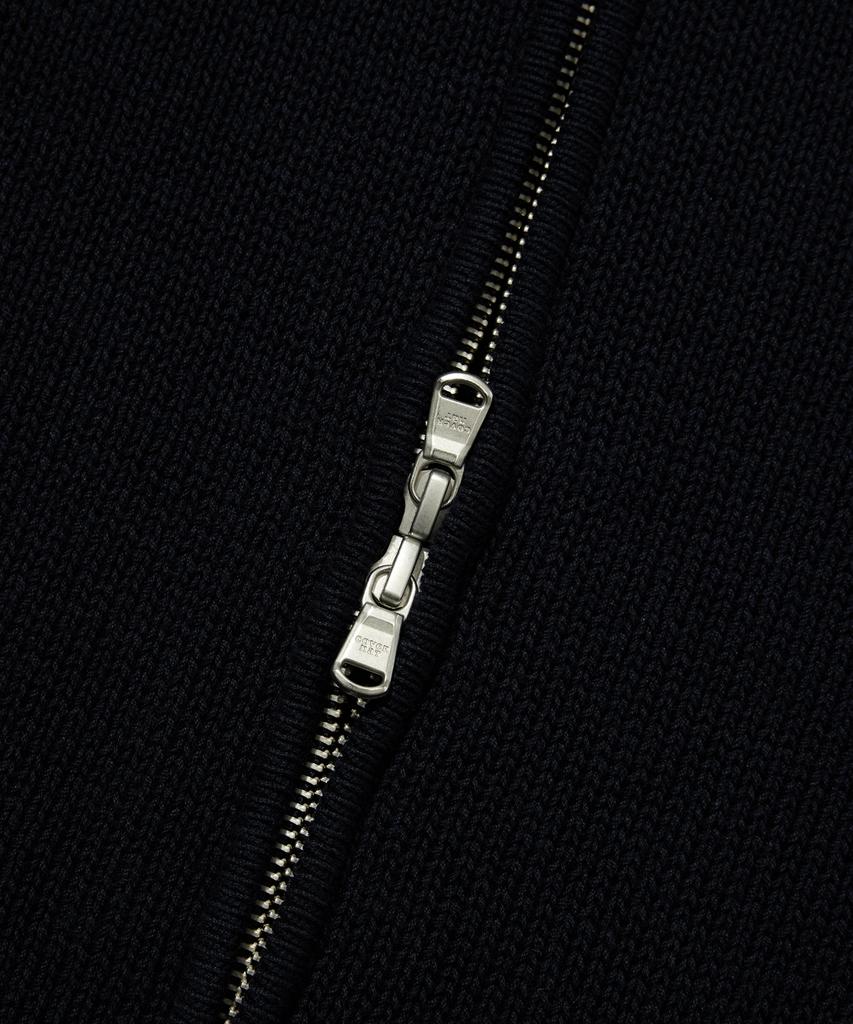 Covernat Woman C Logo Varsity Zip-Up Cardigan Navy