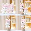 Cute Rabbit Keychain Cartoon Girl Backpack Decorative Pendant Plush Doll Gift