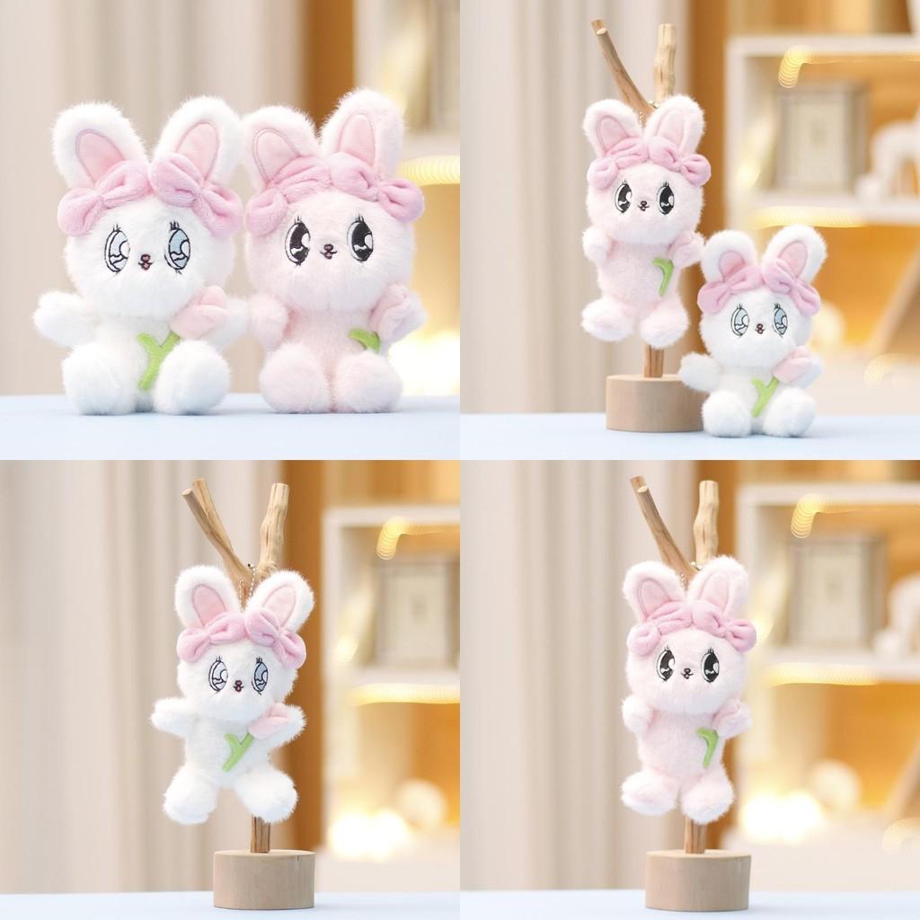 Cute Rabbit Keychain Cartoon Girl Backpack Decorative Pendant Plush Doll Gift