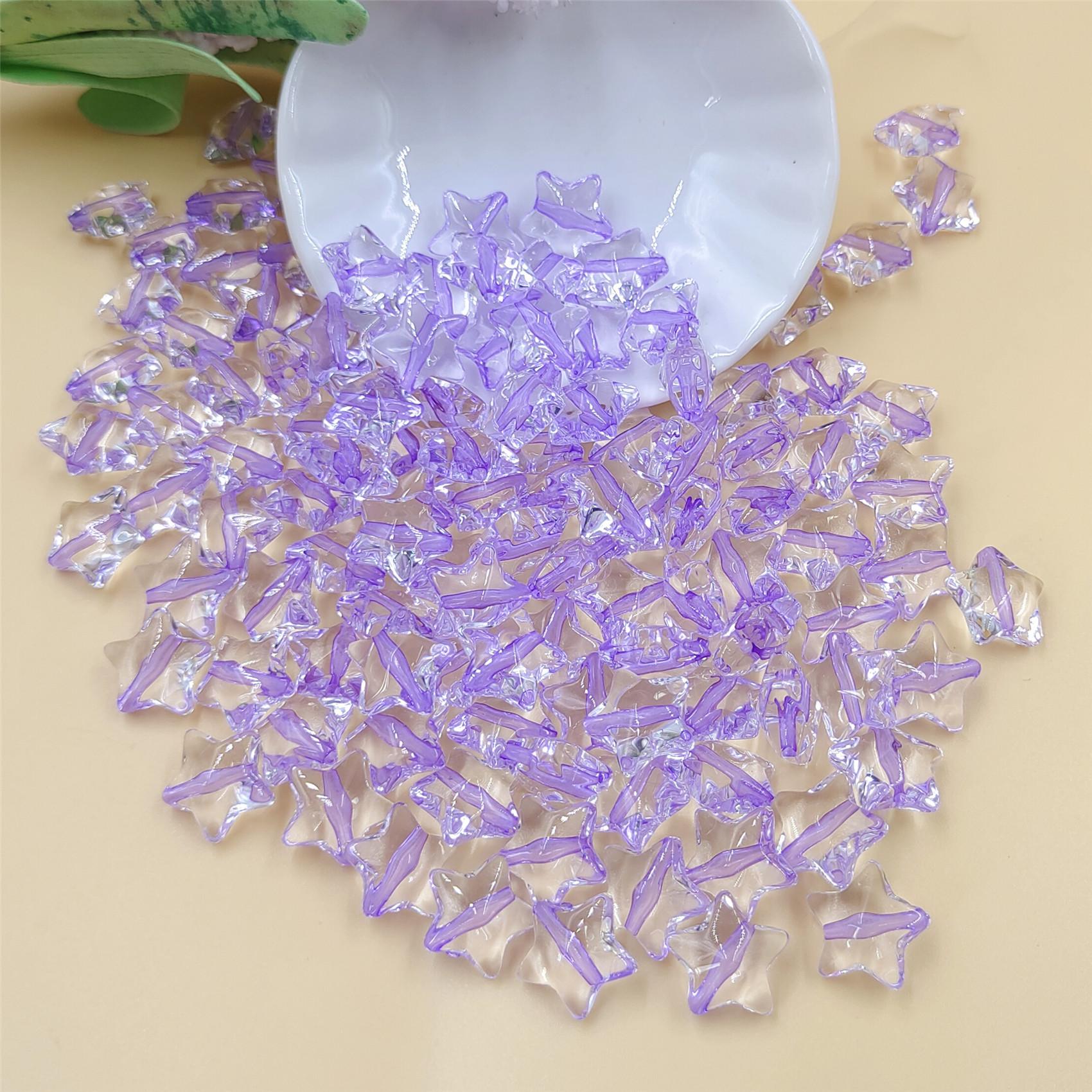 

Товары для вечеринки DIY Фурнитура 120 шт. Свободные бусины Бусины для изготовления акриловых бисера Ожерелье Браслет Изготовление ювелирных изделий Звезда 13 мм Ручная работа фиолетовый