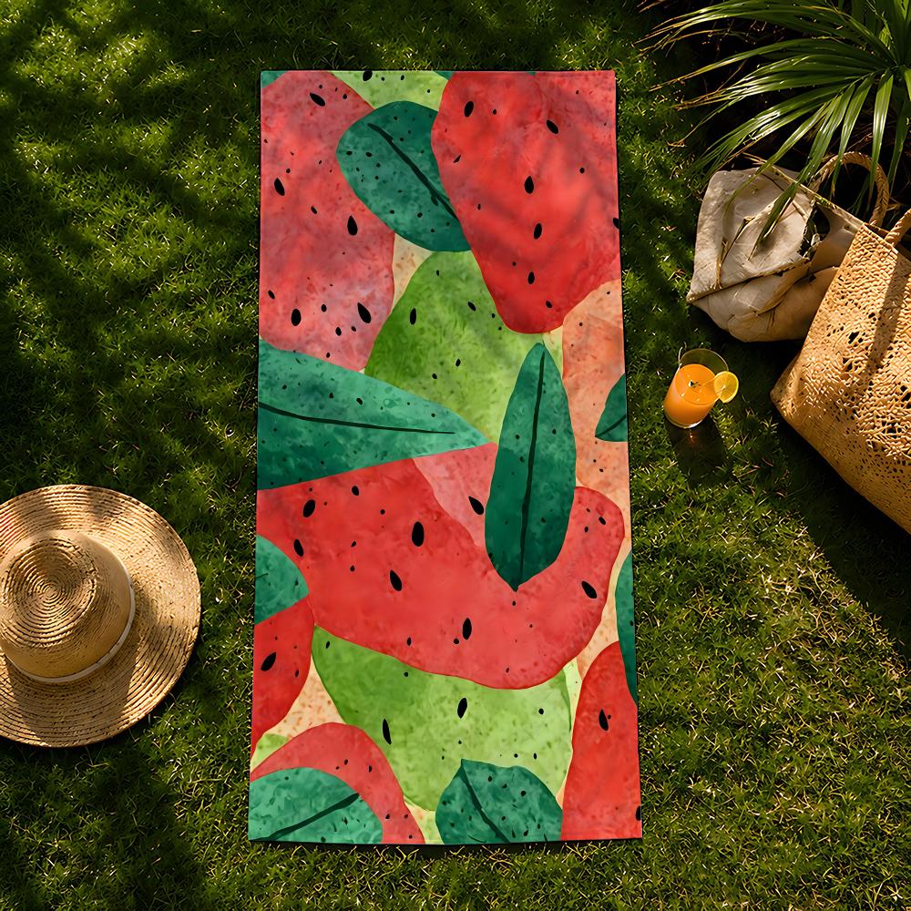 Food w-watermelon Towel beach towel, quick drying absorbent bath towel for Swim,Gym,Camping,Outdoor
