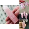 Elegant Pink Natural Rock Rose Quartz Crystal Point Healing Stone Obelisk Wand For Natural Health
