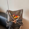 Canvas bag women's large capacity summer versatile messenger bag casual shoulder underarm bag commuter pillow bag
