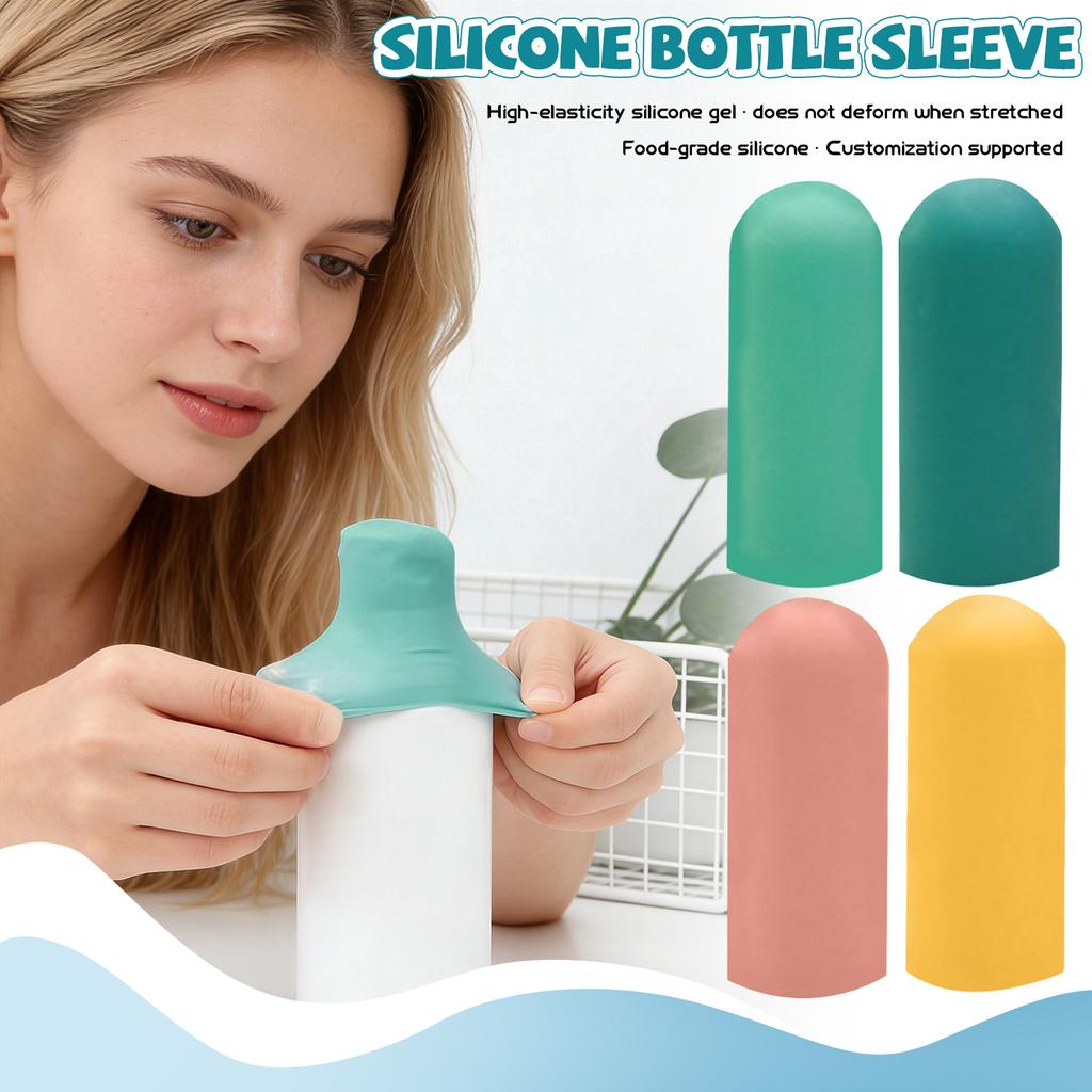 Silicone Travel Bottle Covers, Leak- Bottle Sleeves For Toiletries, Travel Accessories For Luggage And Outdoor Trips