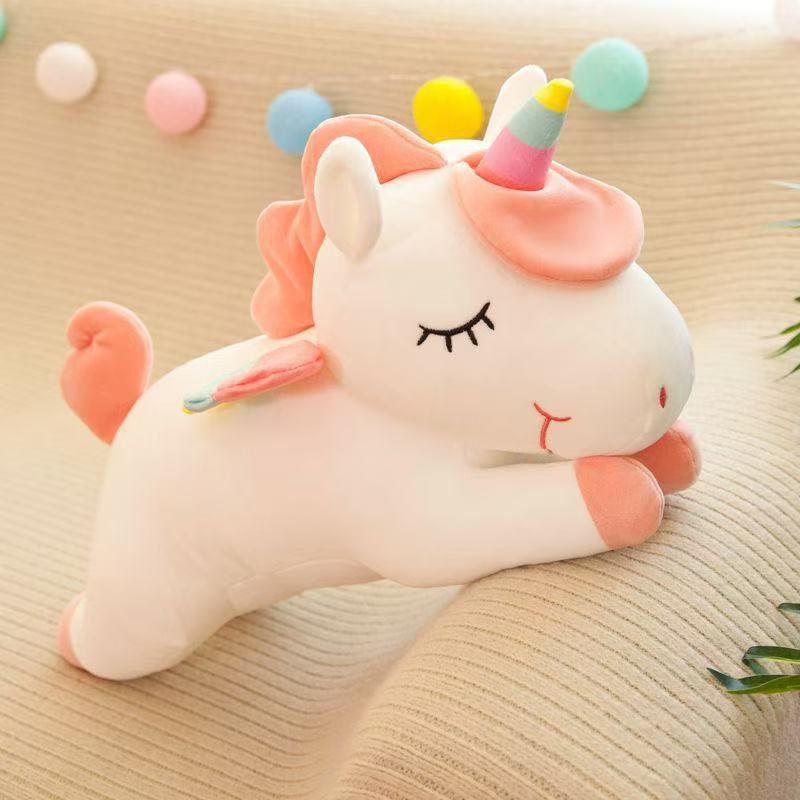 Unicorn Angel Plush Toy - Soft Sleeping Animal Pillow for Girls